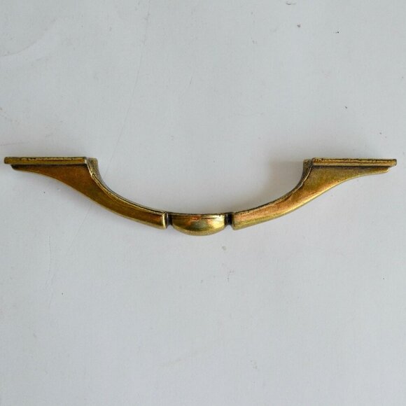 Vintage Brass Drawer Cabinet Pull Handle 3" Centers - Picture 2 of 6